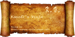 Kaszás Viola névjegykártya